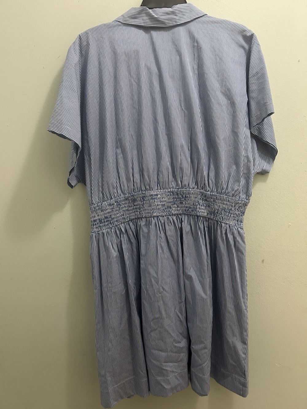 Sugarlips Blue-White Striped Button Front Mini Dress - Picture 3 of 5